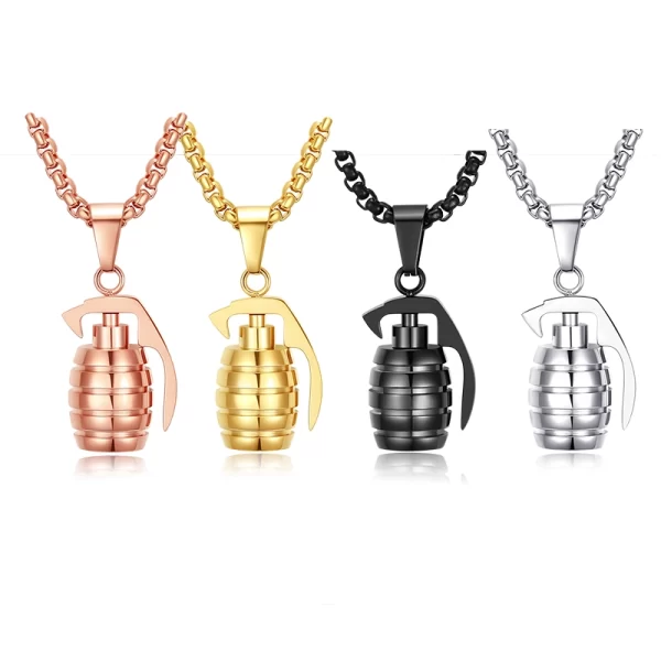 Grenade Pendant Necklace