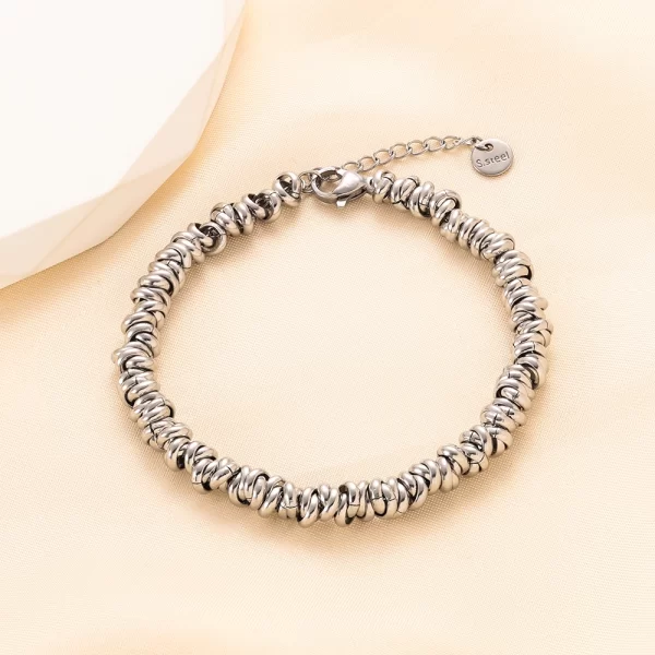 Silver Beaded Bracelet 1