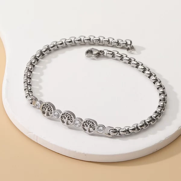 Stainless Steel Tree of Life Bracelet 00025