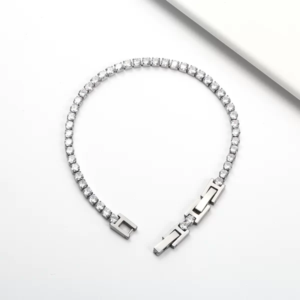 Stainless Steel Zirconia Bracelet 00026