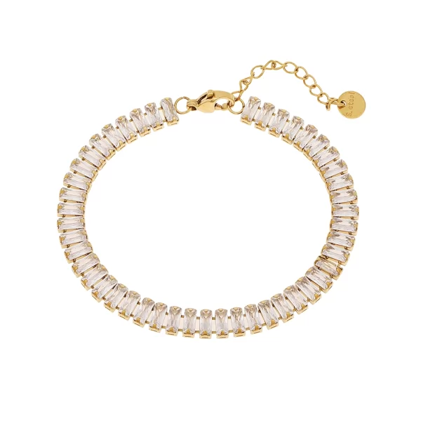 Zirconia Tennis Stainless Steel Bracelet 023