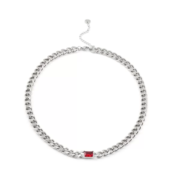 Stainless Steel Chain Zirconia Necklace and Bracelet Collection (2)