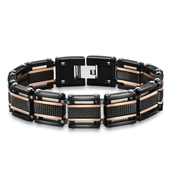 Two tone titanium bracelet