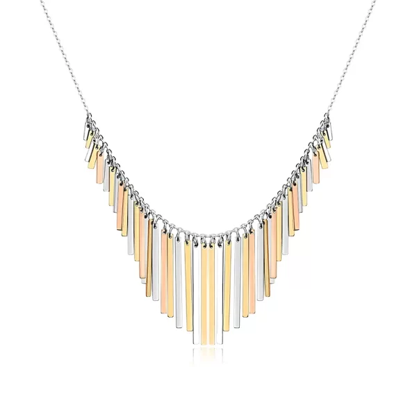 Women's Three color Stainless Steel Pendant Necklace